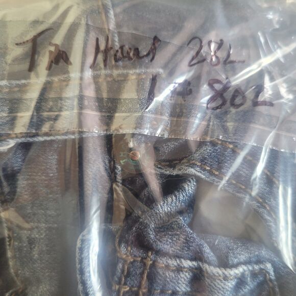 Tin Haul Wide Leg Jeans Women's 28 L Blue Denim Distressed Embellished Western - Picture 14 of 14